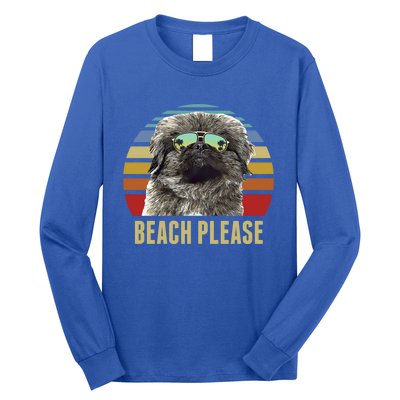 Beach Please Pekingese Dog Funny Summer Gift Long Sleeve Shirt