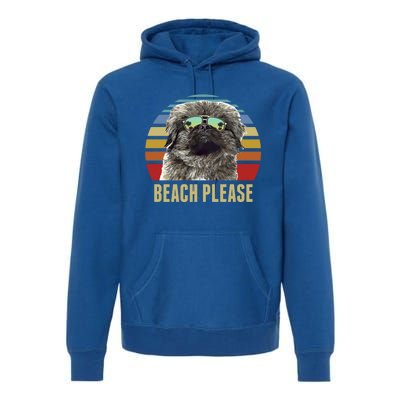 Beach Please Pekingese Dog Funny Summer Gift Premium Hoodie