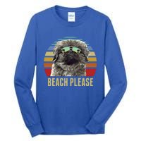 Beach Please Pekingese Dog Funny Summer Gift Tall Long Sleeve T-Shirt