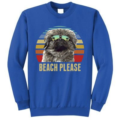 Beach Please Pekingese Dog Funny Summer Gift Tall Sweatshirt