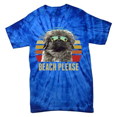 Beach Please Pekingese Dog Funny Summer Gift Tie-Dye T-Shirt