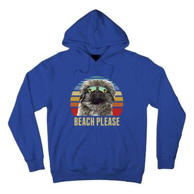 Beach Please Pekingese Dog Funny Summer Gift Tall Hoodie