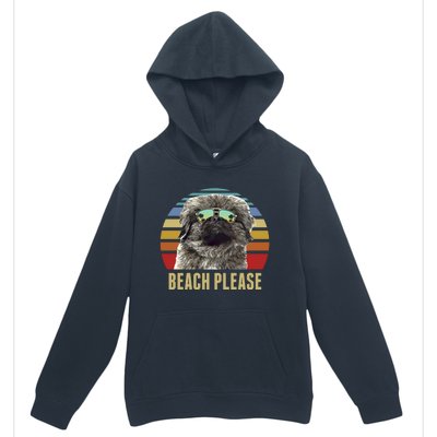 Beach Please Pekingese Dog Funny Summer Gift Urban Pullover Hoodie