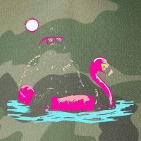 Bigfoot Pool Party Flamingo Funny Sasquatch Pink Float Legacy Tie Dye Trucker Hat