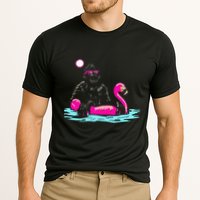 Bigfoot Pool Party Flamingo Funny Sasquatch Pink Float Performance Shirt