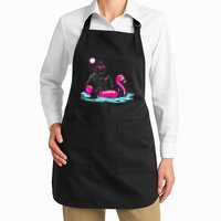 Bigfoot Pool Party Flamingo Funny Sasquatch Pink Float Apron