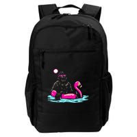 Bigfoot Pool Party Flamingo Funny Sasquatch Pink Float Backpack