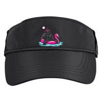 Bigfoot Pool Party Flamingo Funny Sasquatch Pink Float Adult Drive Performance Visor