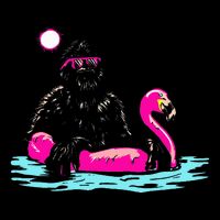 Bigfoot Pool Party Flamingo Funny Sasquatch Pink Float Legacy Cool Fit Booney Bucket Hat