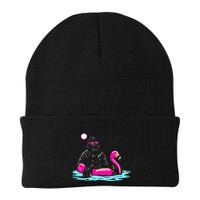 Bigfoot Pool Party Flamingo Funny Sasquatch Pink Float Beanie
