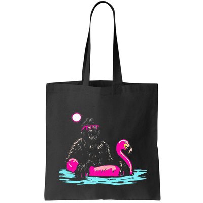 Bigfoot Pool Party Flamingo Funny Sasquatch Pink Float Bag
