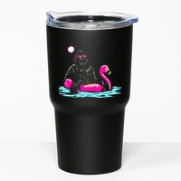 Bigfoot Pool Party Flamingo Funny Sasquatch Pink Float Tumbler