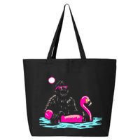 Bigfoot Pool Party Flamingo Funny Sasquatch Pink Float 25L Jumbo Tote