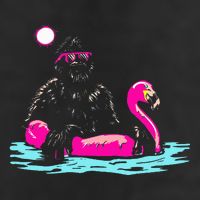 Bigfoot Pool Party Flamingo Funny Sasquatch Pink Float 25L Jumbo Tote