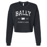 Bally Pennsylvania Pa Vintage Cropped Pullover Crew