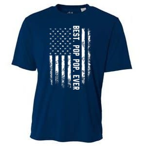 Best Pop Pop Ever American Flag Gift For Men Father's Day Cooling Performance Crew T-Shirt