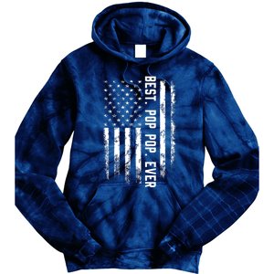 Best Pop Pop Ever American Flag Gift For Men Father's Day Tie Dye Hoodie