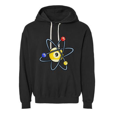Billiard Pool Player 9 Ball Garment-Dyed Fleece Hoodie