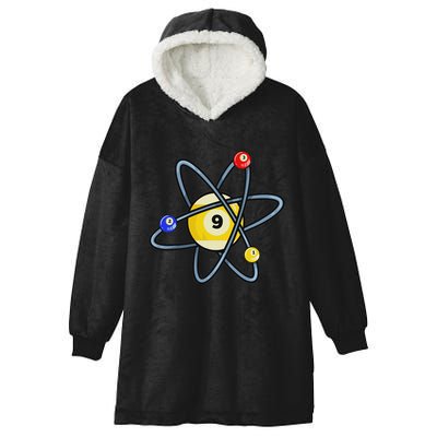 Billiard Pool Player 9 Ball Hooded Wearable Blanket