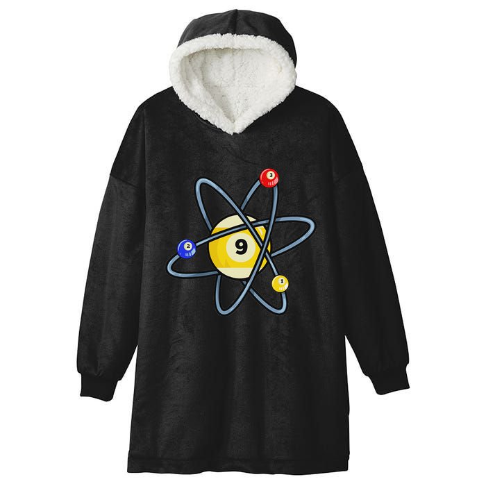 Billiard Pool Player 9 Ball Hooded Wearable Blanket