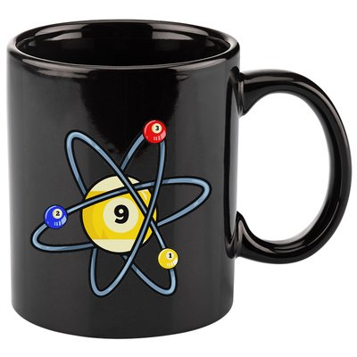 Billiard Pool Player 9 Ball 11oz C Handle Ceramic Mug