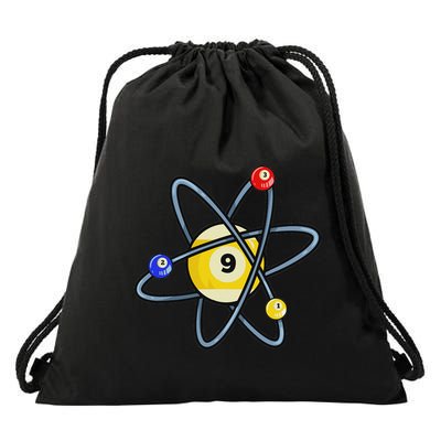 Billiard Pool Player 9 Ball Drawstring Bag