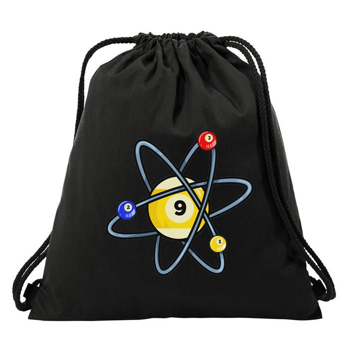 Billiard Pool Player 9 Ball Drawstring Bag