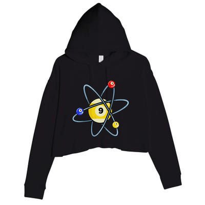 Billiard Pool Player 9 Ball Crop Fleece Hoodie