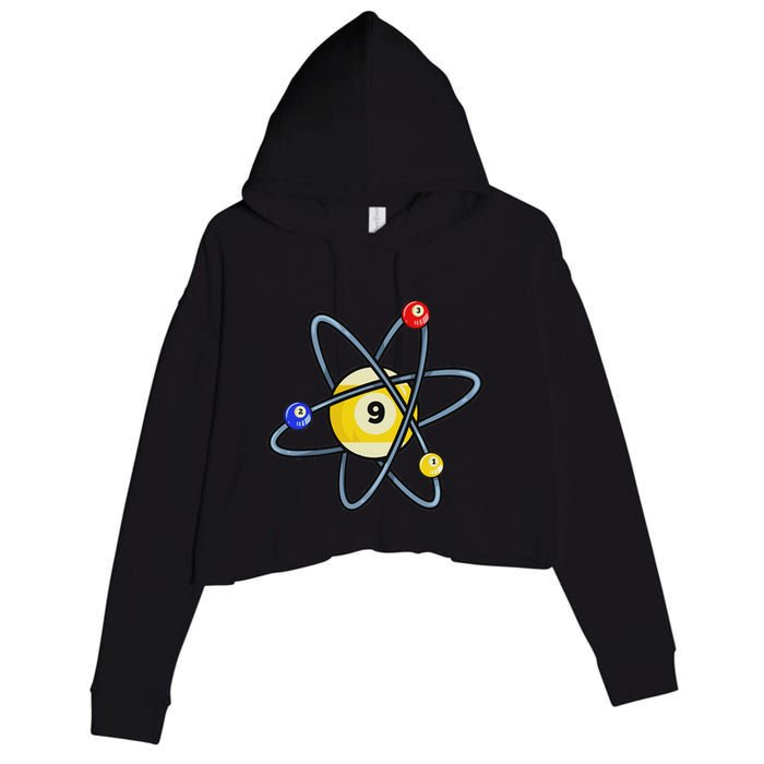 Billiard Pool Player 9 Ball Crop Fleece Hoodie