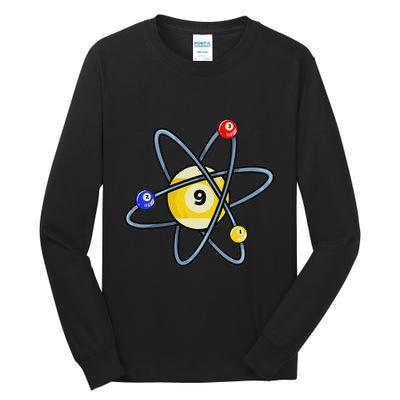 Billiard Pool Player 9 Ball Tall Long Sleeve T-Shirt