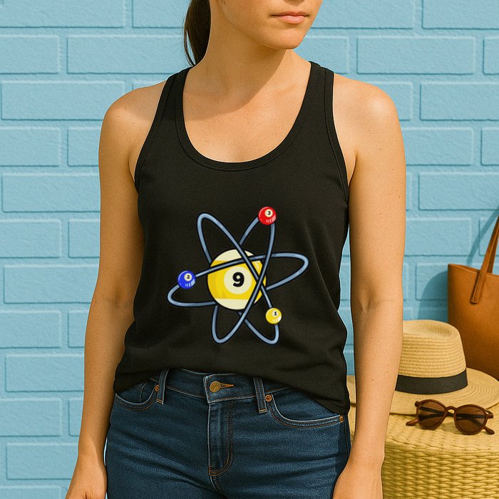 Billiard Pool Player 9 Ball Womens Tank Top