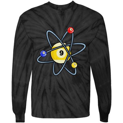 Billiard Pool Player 9 Ball Tie-Dye Long Sleeve Shirt