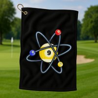 Billiard Pool Player 9 Ball Golf Towel