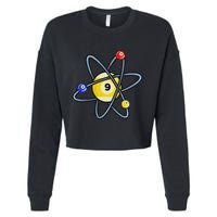 Billiard Pool Player 9 Ball Cropped Pullover Crew