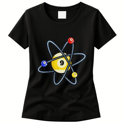 Billiard Pool Player 9 Ball Womens T-Shirt