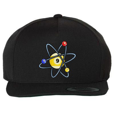 Billiard Pool Player 9 Ball Wool Snapback Cap