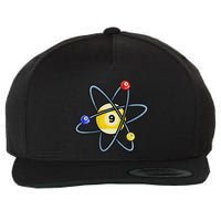 Billiard Pool Player 9 Ball Wool Snapback Cap