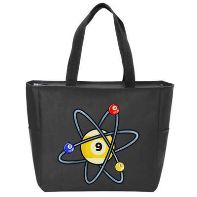 Billiard Pool Player 9 Ball Zip Tote Bag