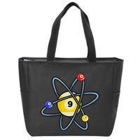 Billiard Pool Player 9 Ball Zip Tote Bag