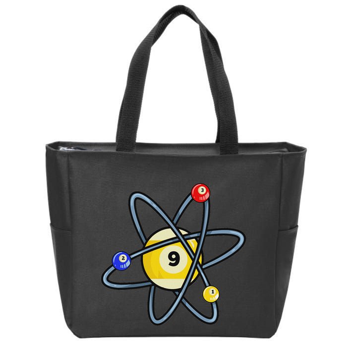 Billiard Pool Player 9 Ball Zip Tote Bag