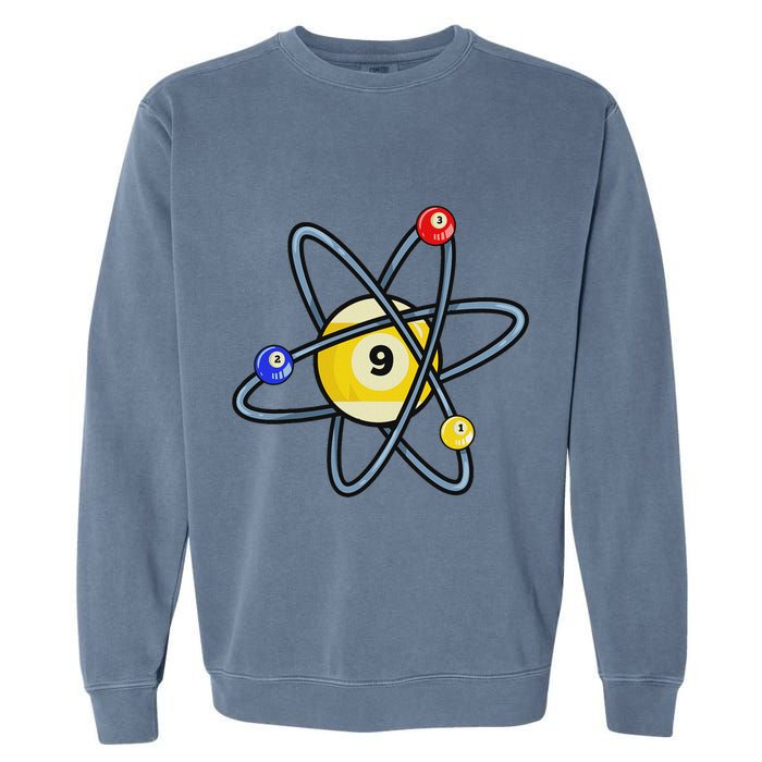 Billiard Pool Player 9 Ball Garment-Dyed Sweatshirt