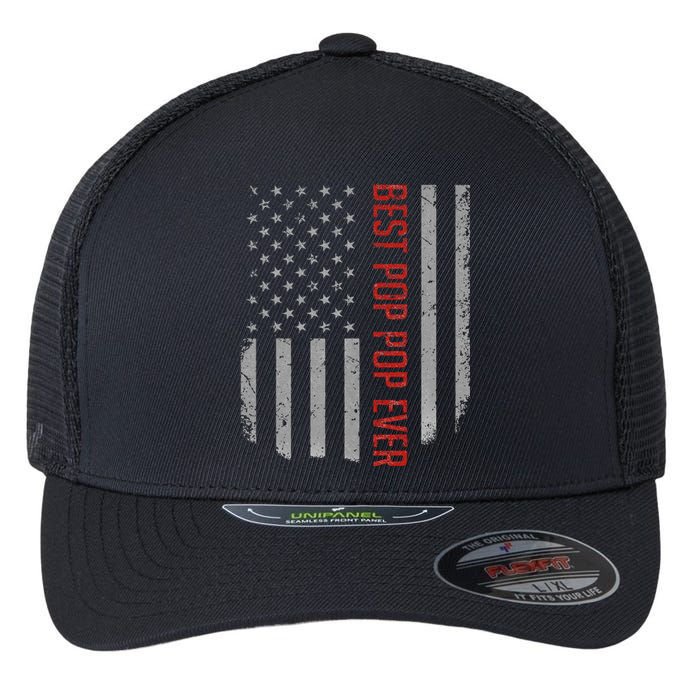 Best Pop Pop Ever American Flag Flexfit Unipanel Trucker Cap