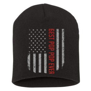 Best Pop Pop Ever American Flag Short Acrylic Beanie