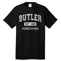 Butler Pennsylvania Pa Vintage Sports Established Tall T-Shirt