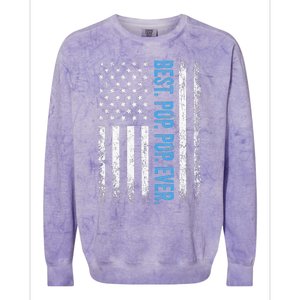 Best Pop Pop Ever American Flag Fathers Day Colorblast Crewneck Sweatshirt