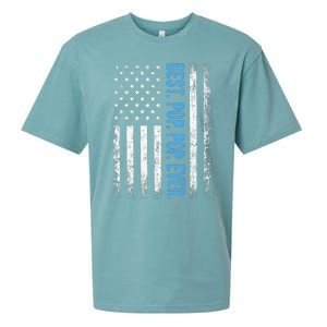 Best Pop Pop Ever American Flag Fathers Day Sueded Cloud Jersey T-Shirt