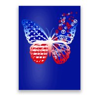 Butterfly Patriotic Peace Signs 4th Of July American Flag Gift Poster