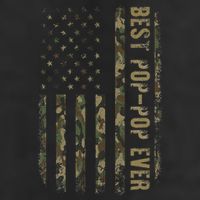Best Pop Pop Ever Camouflage American Flag FatherS Day Garment-Dyed Fleece Hoodie