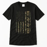 Best Pop Pop Ever Camouflage American Flag FatherS Day Tall T-Shirt