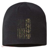 Best Pop Pop Ever Camouflage American Flag FatherS Day Sustainable Beanie